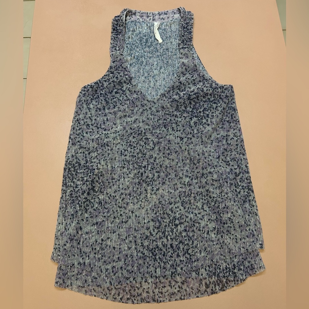 (XS) Silver/Gray Anthropologie Shimmery Tank Top